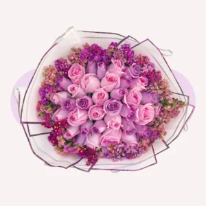 36 rosas de colores pasteles con leticia