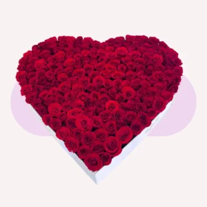 Caja Corazón Gigante de 250 Rosas Rojas