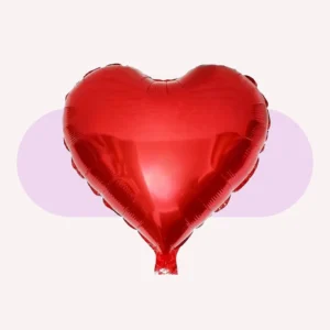 Globo corazón metálico