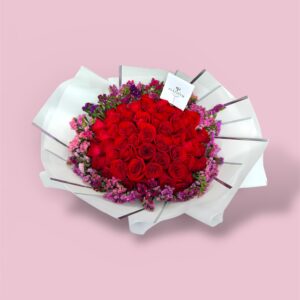 50 Rosas Rojas con Leticia