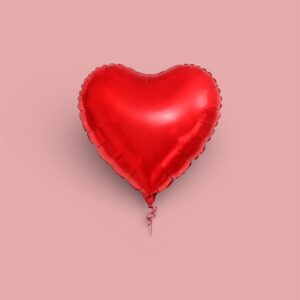 Globo corazón metálico