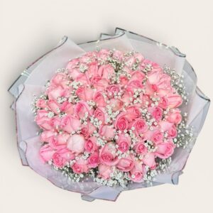 75 Rosas Rosas Con Gypso