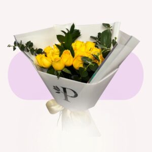 24 rosas amarillas platinum
