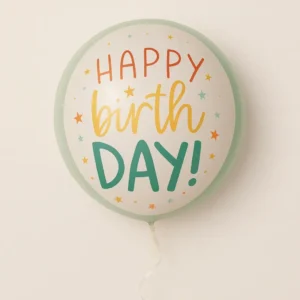 Globo esférico happy birthday estrellas